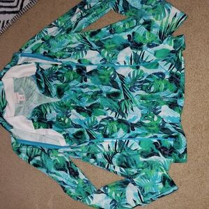 Tommy Bahama Golf Tropical Leaf Pullover and Tank in Teal & Green